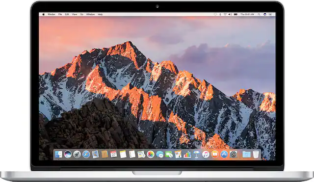 Front. Apple - Refurbished MacBook Pro with Retina display - 13.3" Display - Intel Core i7 - 16GB Memory - 512GB Flash Storage - Silver.
