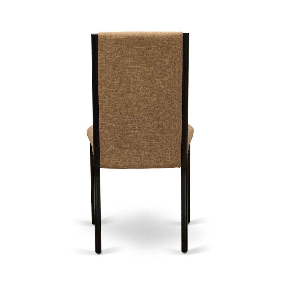 Back. East West Furniture - East West Furniture 3-Piece Dinner Table Set Include a Wood Table and 2 Light Sable Linen Fabric Padded Chairs with - Multi-Color.