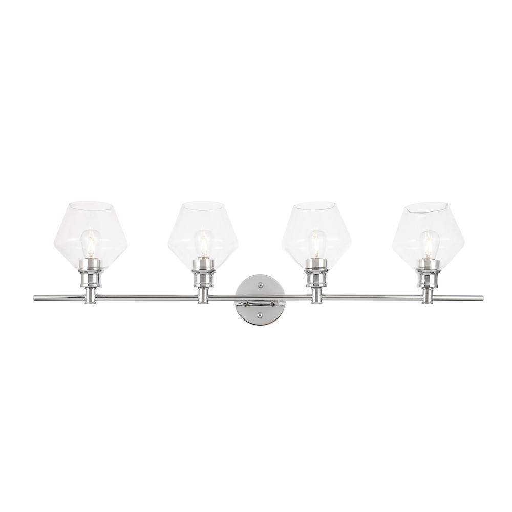 Alt View 9. Living District - Gene 4 light Chrome and Clear glass Wall sconce - Chrome And Clear Glass.
