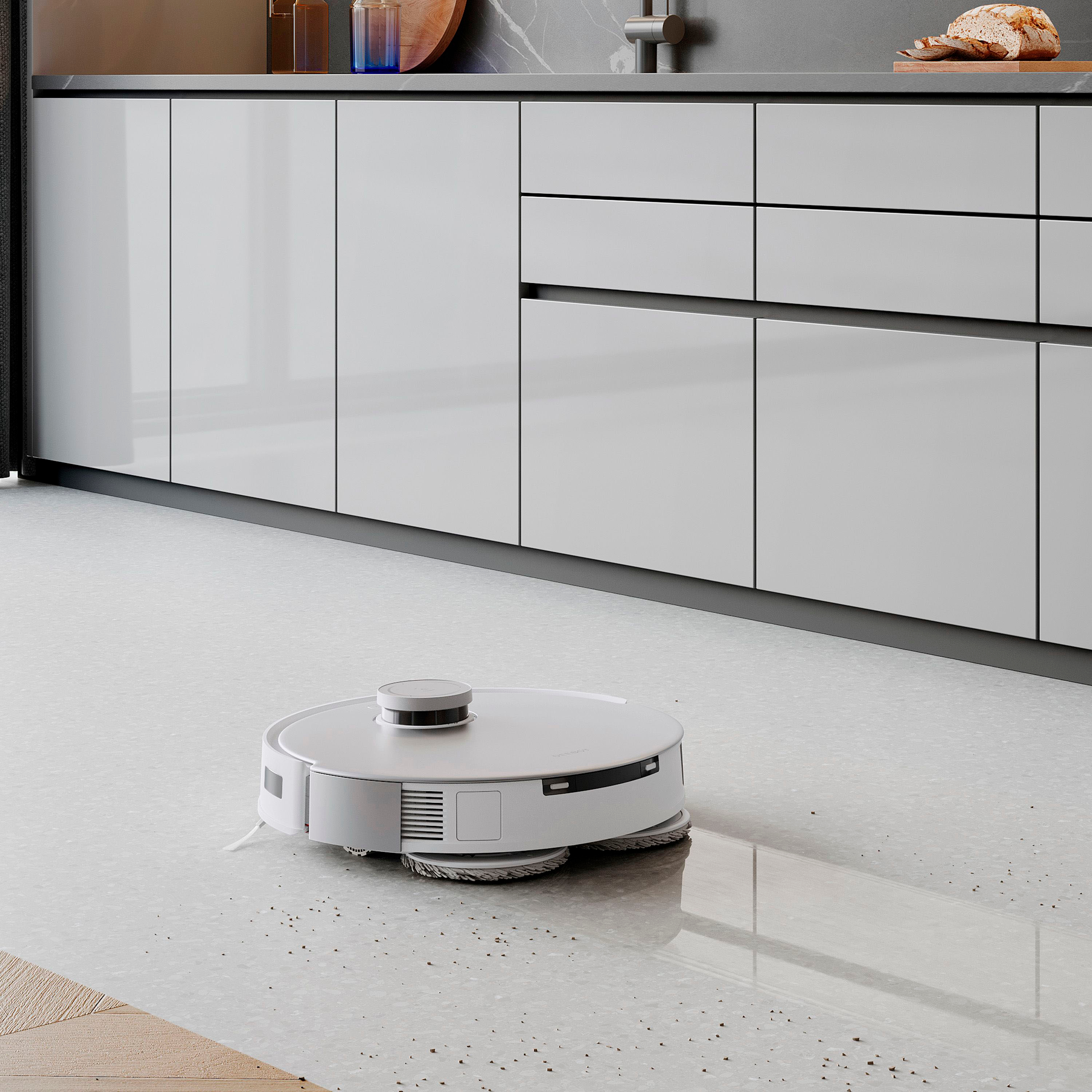 Station Robot Connected - Robotics Washing with Self Wi-Fi & Buy Mop OZMOT20M T20 DEEBOT OMNI Empty WHITE ECOVACS Best Vacuum Auto