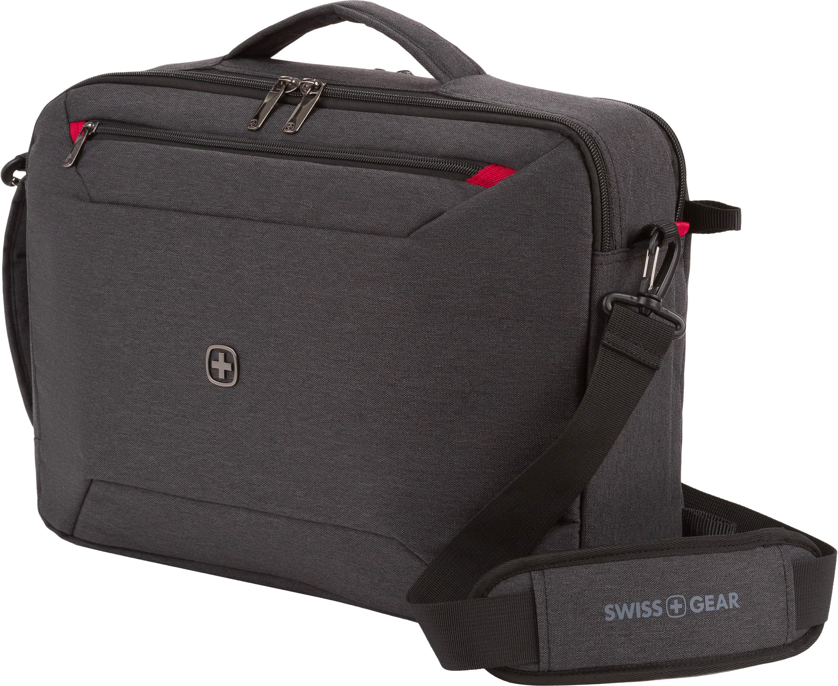 Alt View 12. SwissGear - 16" Commute Hybrid Brief/Backpack - Gray - Black.