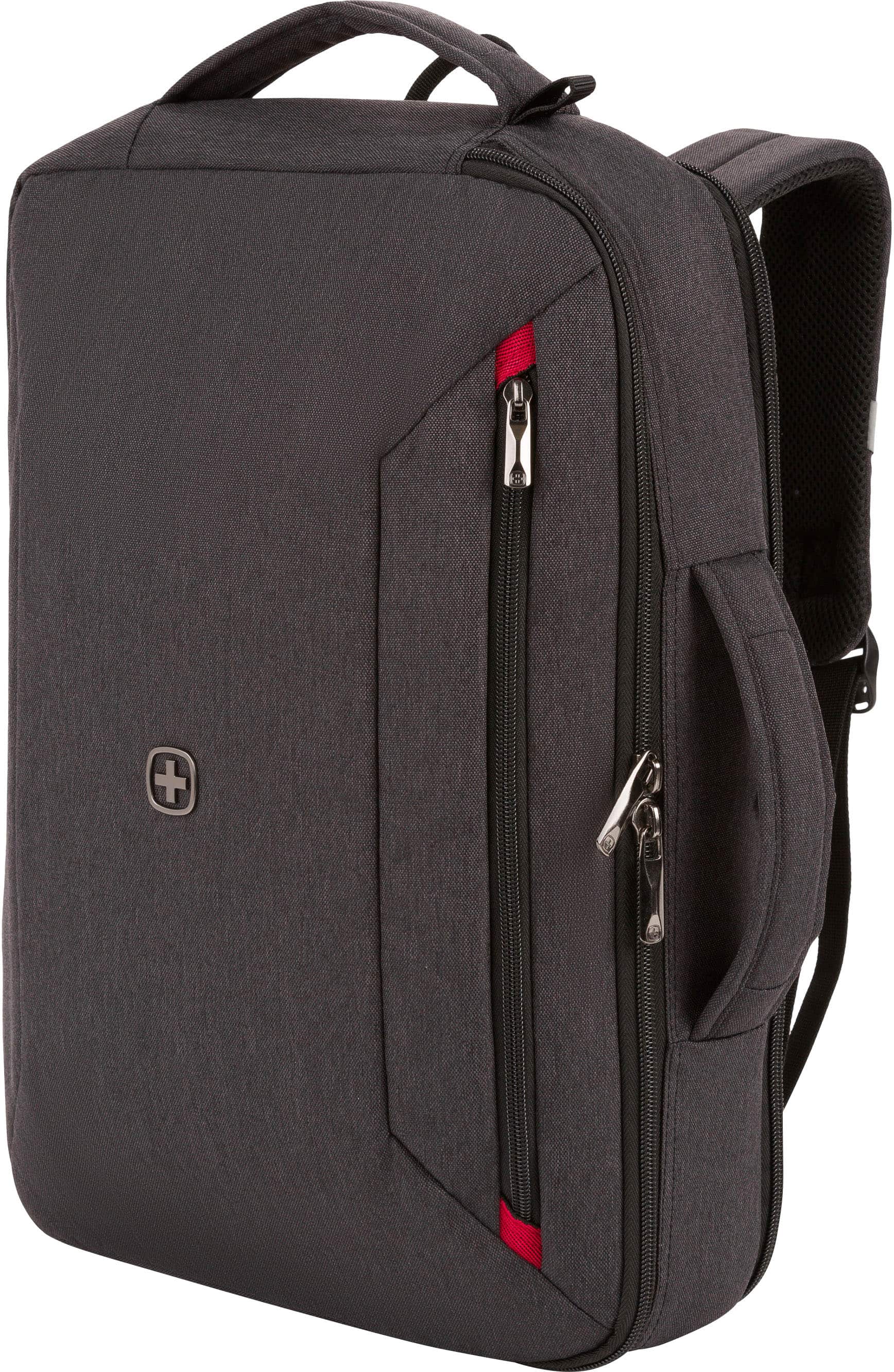 Alt View 15. SwissGear - 16" Commute Hybrid Brief/Backpack - Gray - Black.