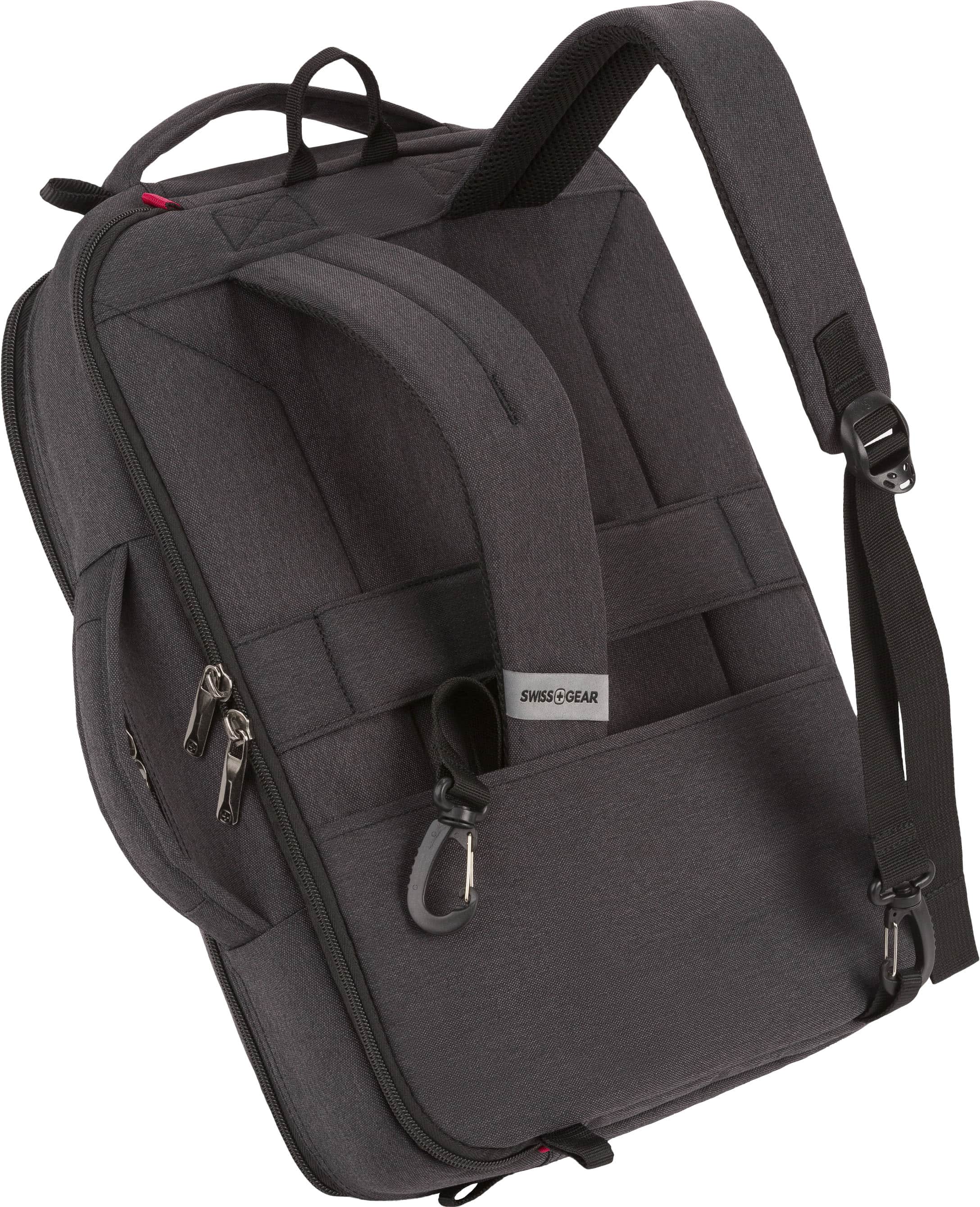 Alt View 17. SwissGear - 16" Commute Hybrid Brief/Backpack - Gray - Black.