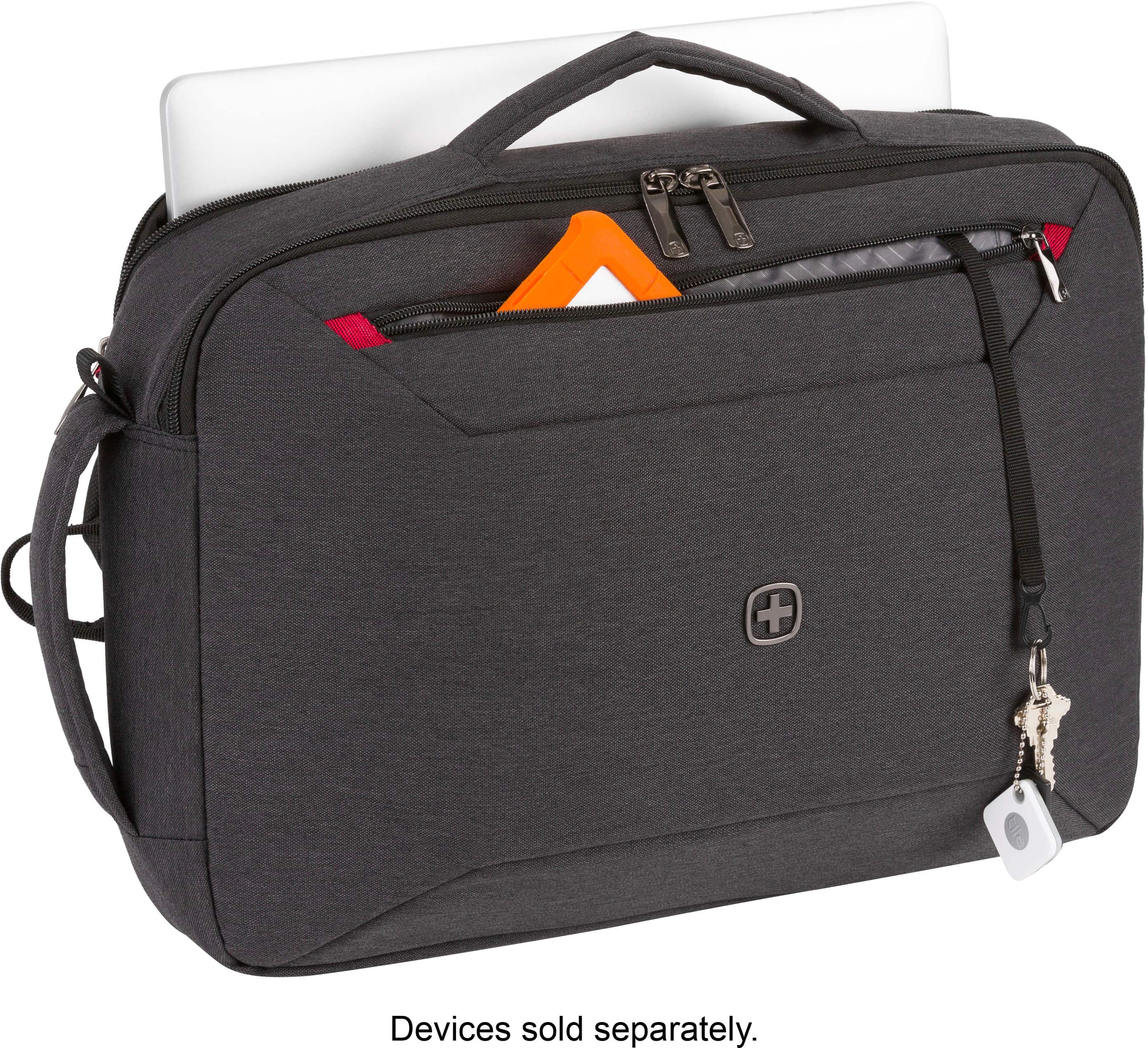 Alt View 22. SwissGear - 16" Commute Hybrid Brief/Backpack - Gray - Black.