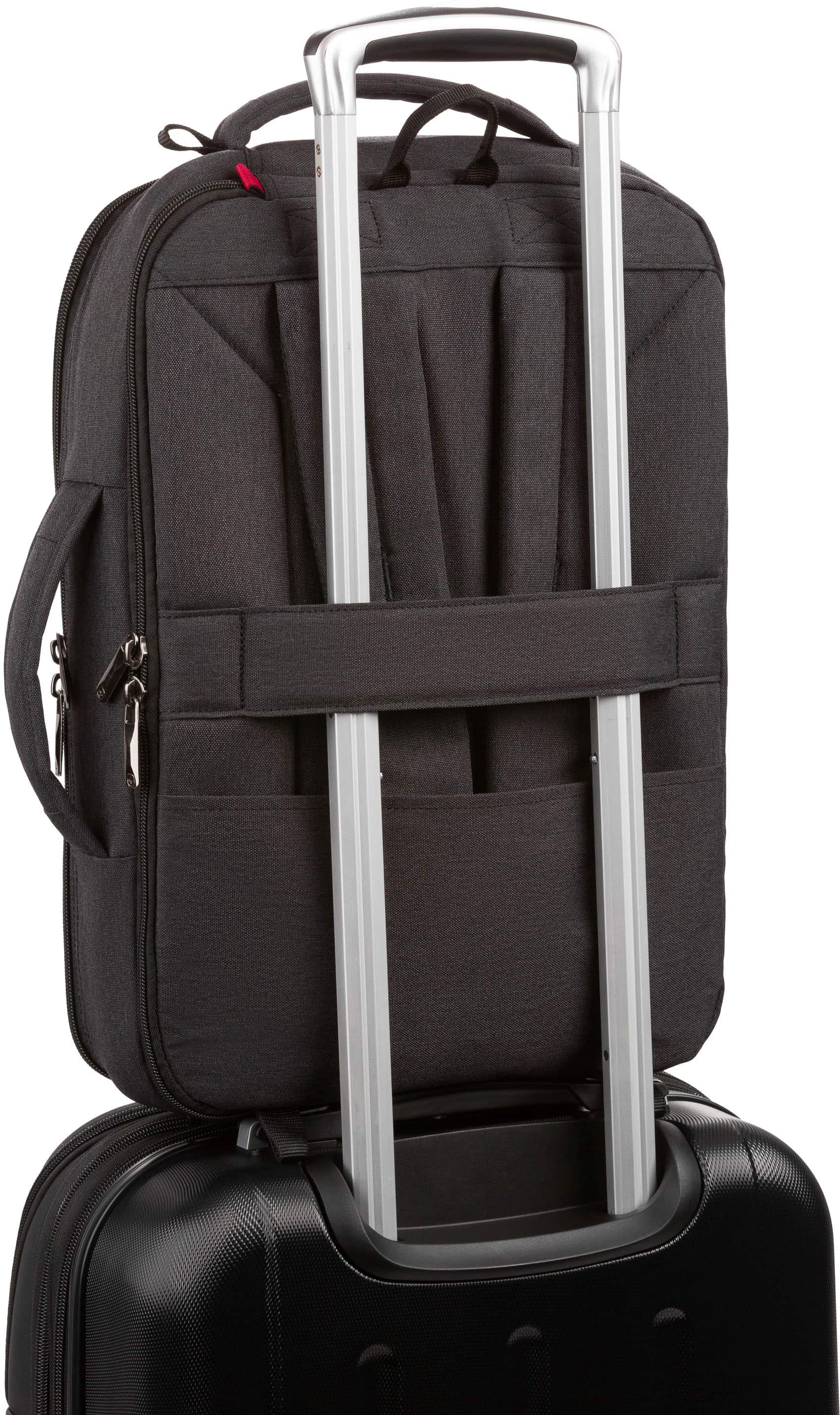 Alt View 24. SwissGear - 16" Commute Hybrid Brief/Backpack - Gray - Black.