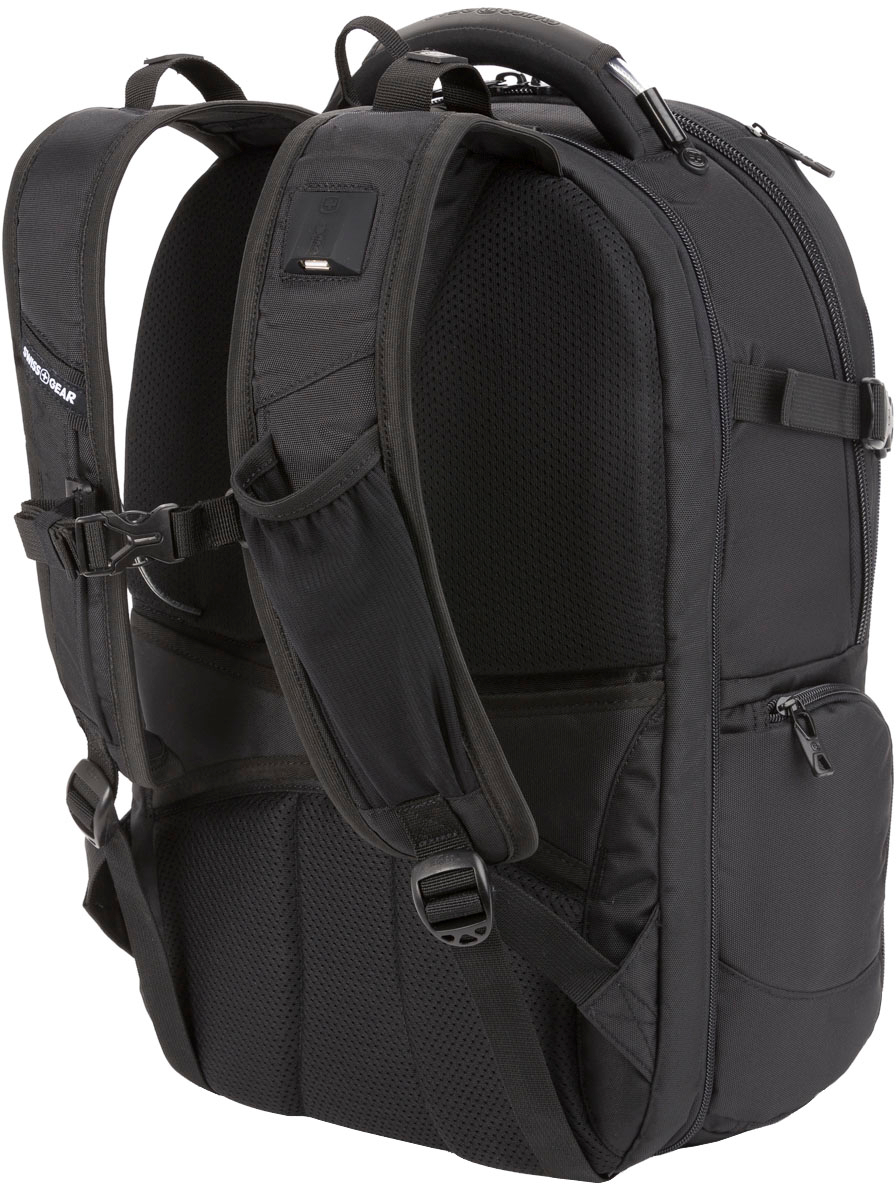 SwissGear Commander USB ScanSmart Laptop Backpack Black 5358202410 ...