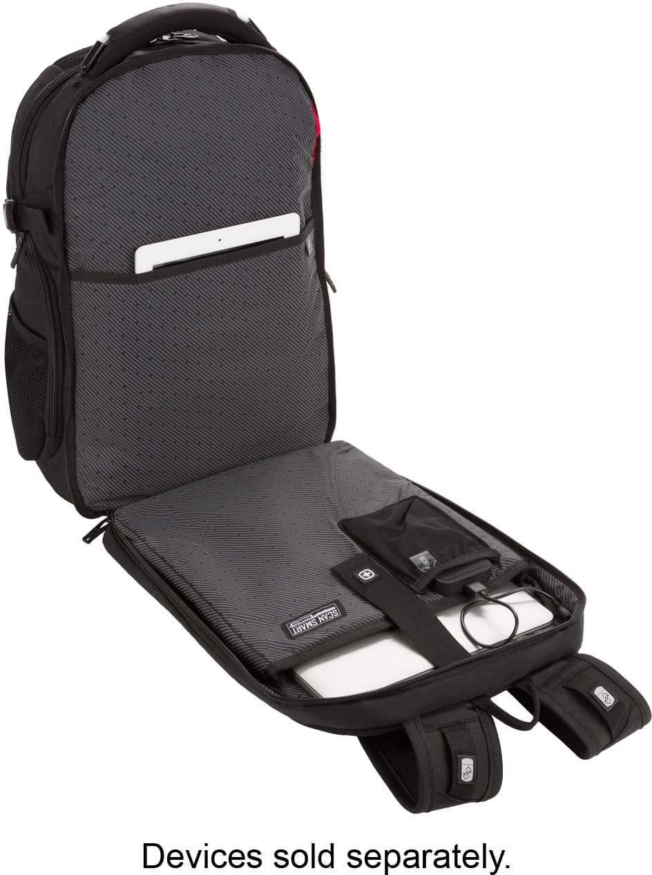 Alt View 22. SwissGear - Commander USB ScanSmart Laptop Backpack - Black.