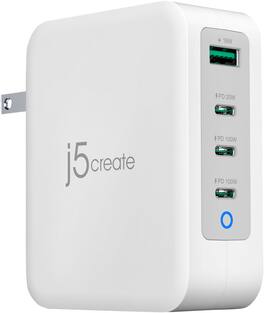 j5create - 130W GaN USB-C 4-Port Charger - Black