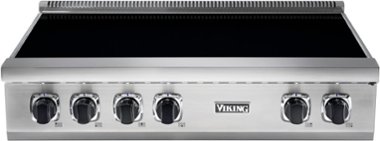 Viking - 36-inch wide Induction Rangetop - Stainless/black glass - Front_Zoom