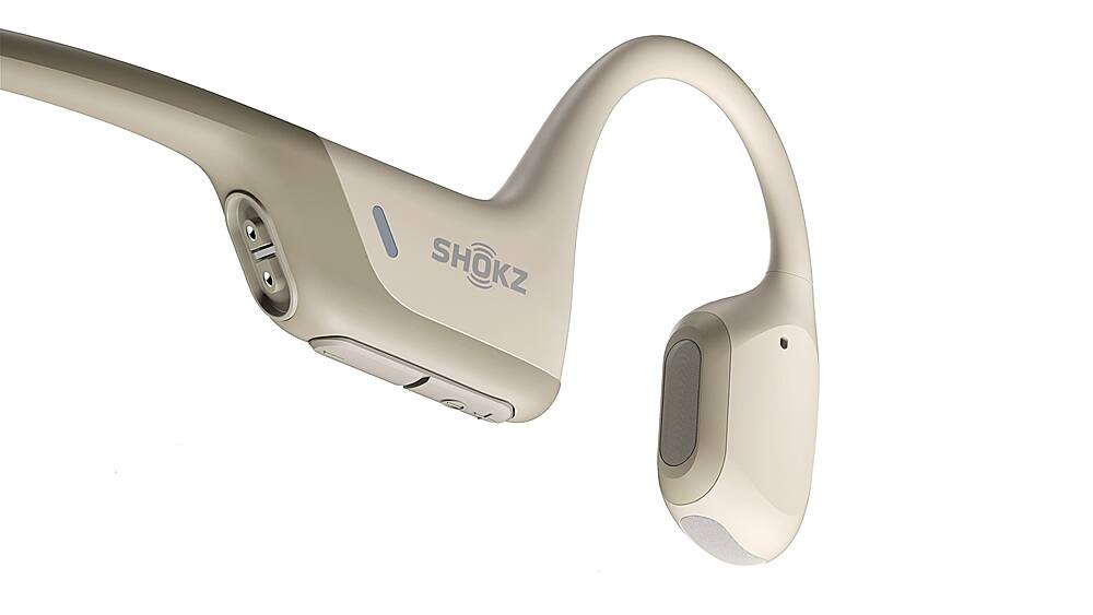 Alt View 11. Shokz - OpenRun Pro Mini Premium Bone Conduction Open-Ear Sport Headphones - Beige.