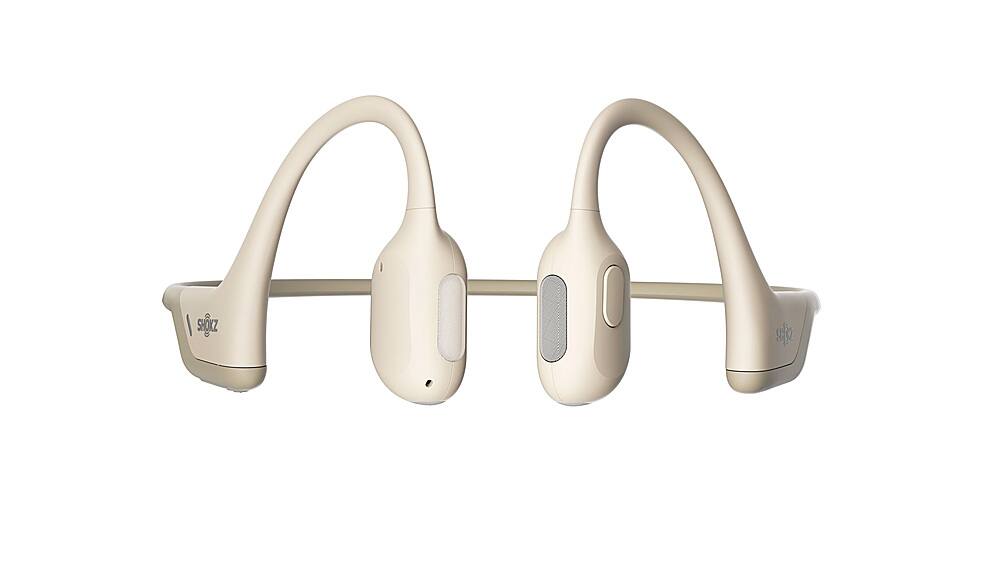 Left. Shokz - OpenRun Pro Mini Premium Bone Conduction Open-Ear Sport Headphones - Beige.