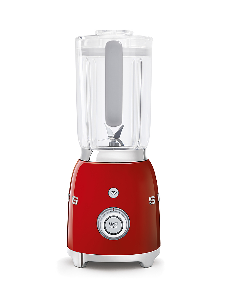Angle View: SMEG BLF01 Countertop 4-Speed Blender, 48 oz - Red