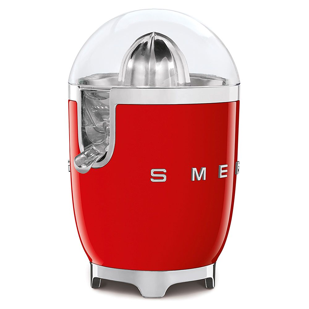 Left View: SMEG - CJF01 Manual Pressure Citrus Juicer - Red