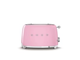 SMEG TSF01 2-Slice Wide-Slot Toaster - Pink - Front_Zoom