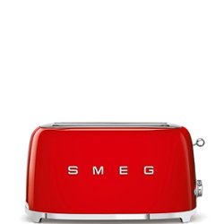 SMEG TSF02 4-Slice Long Wide-Slot Toaster - Red - Front_Zoom