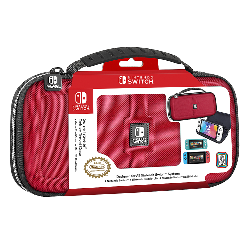 RDS Industries - Game Traveler Deluxe Travel Case for Nintendo Switch - Red