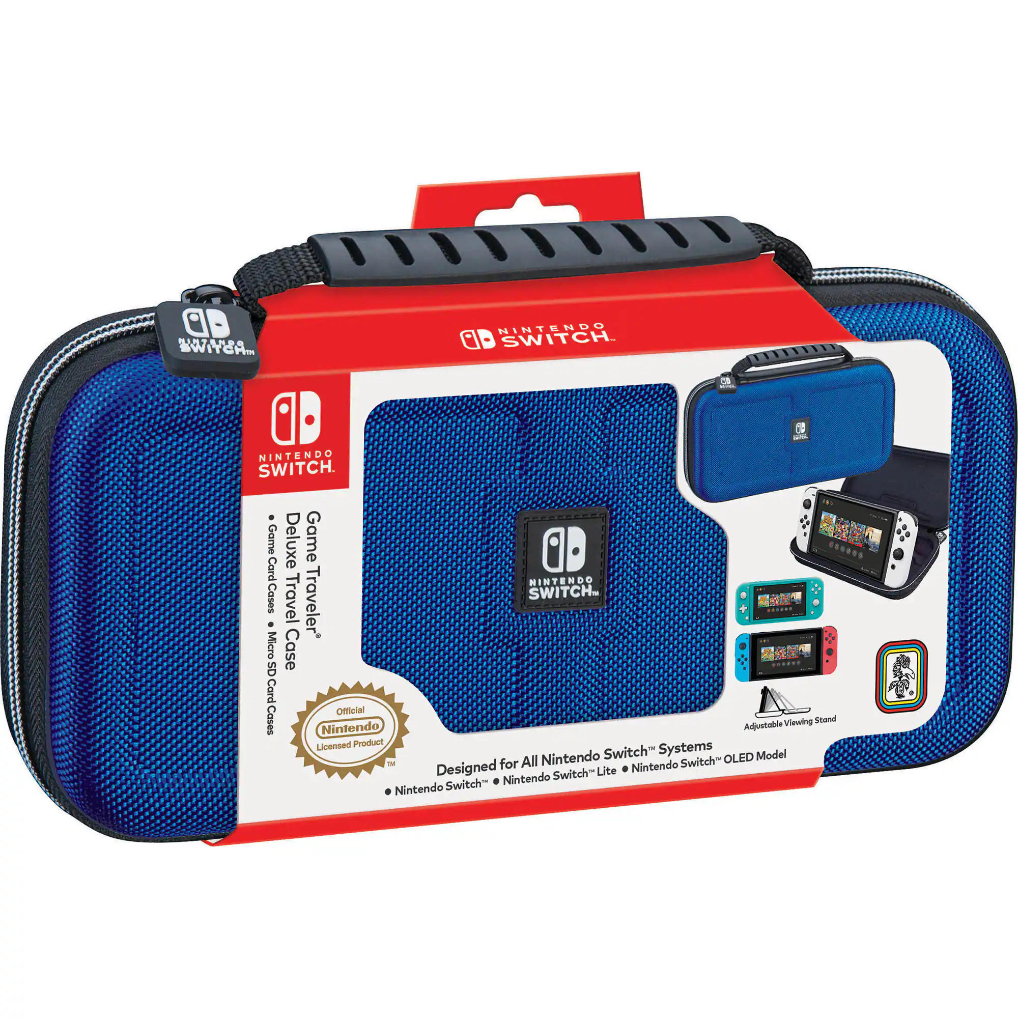 RDS Industries - Game Traveler Deluxe Travel Case for Nintendo Switch - Blue