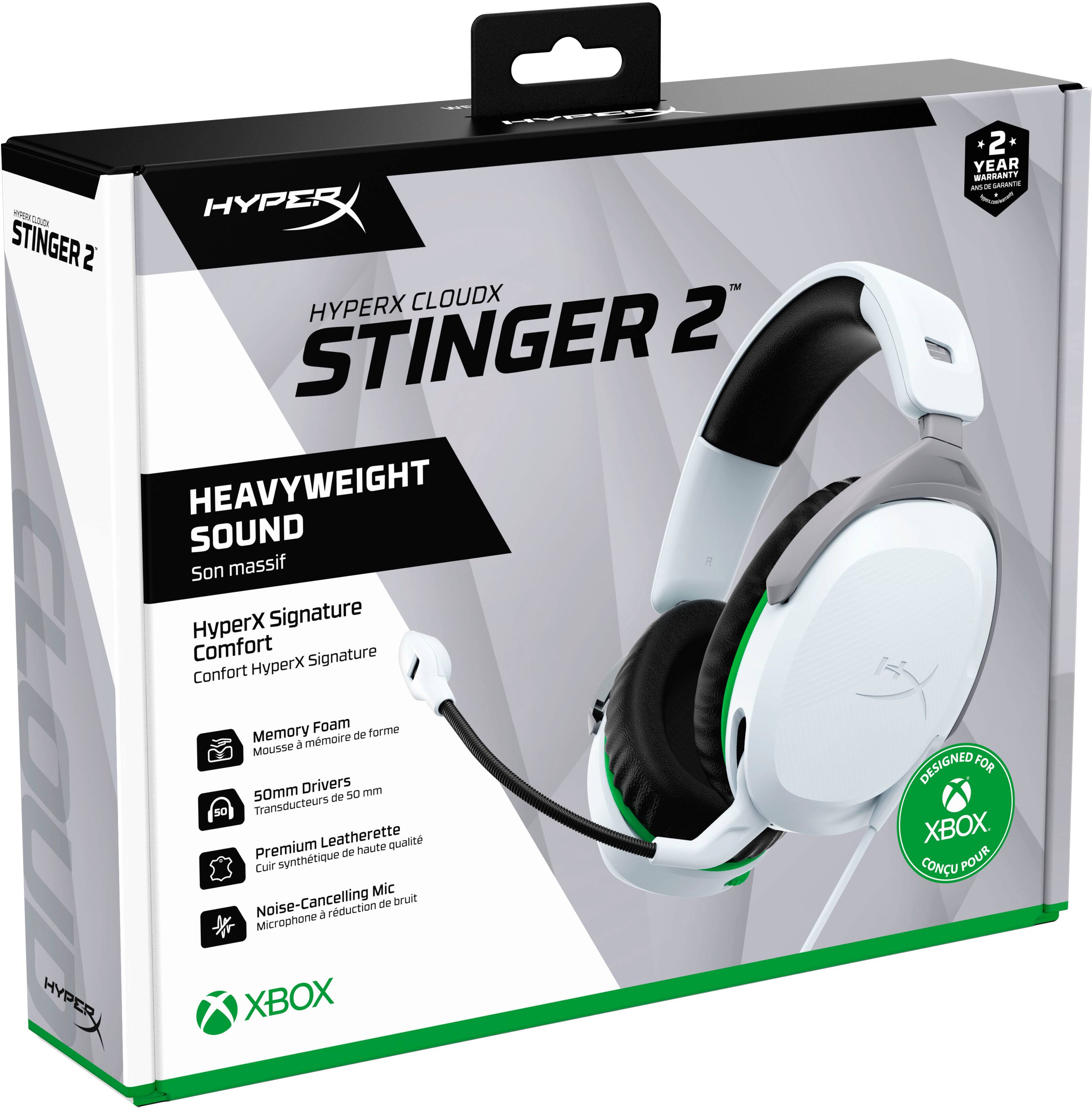 HyperX CloudX Stinger 2 Wired Gaming Headset for Xbox White 75X28AA Best Buy