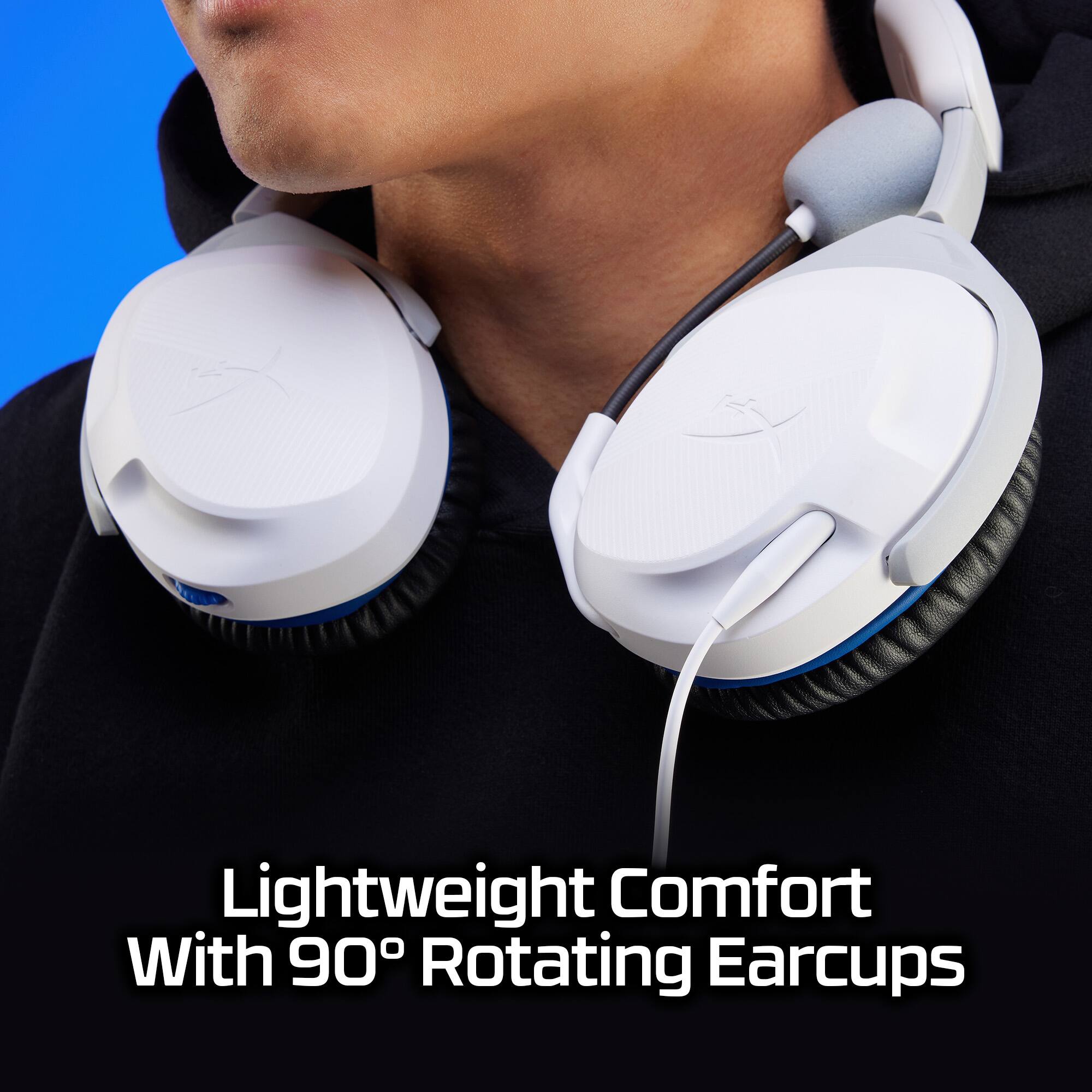 Lightweight comfort with 90° rotating earcups.