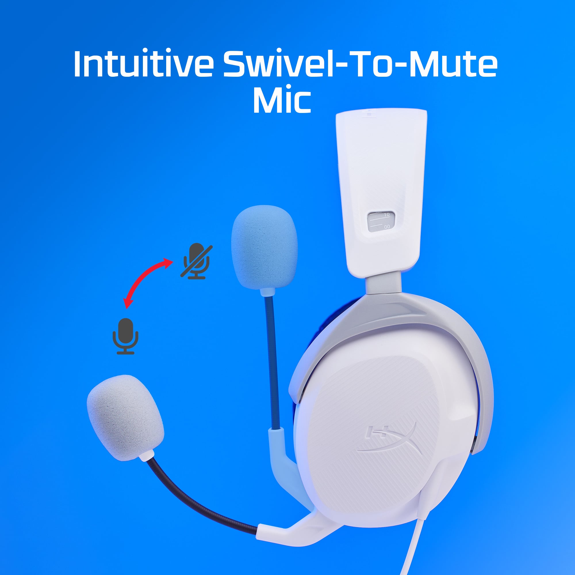Intuitive Swivel-To-Mute Mic