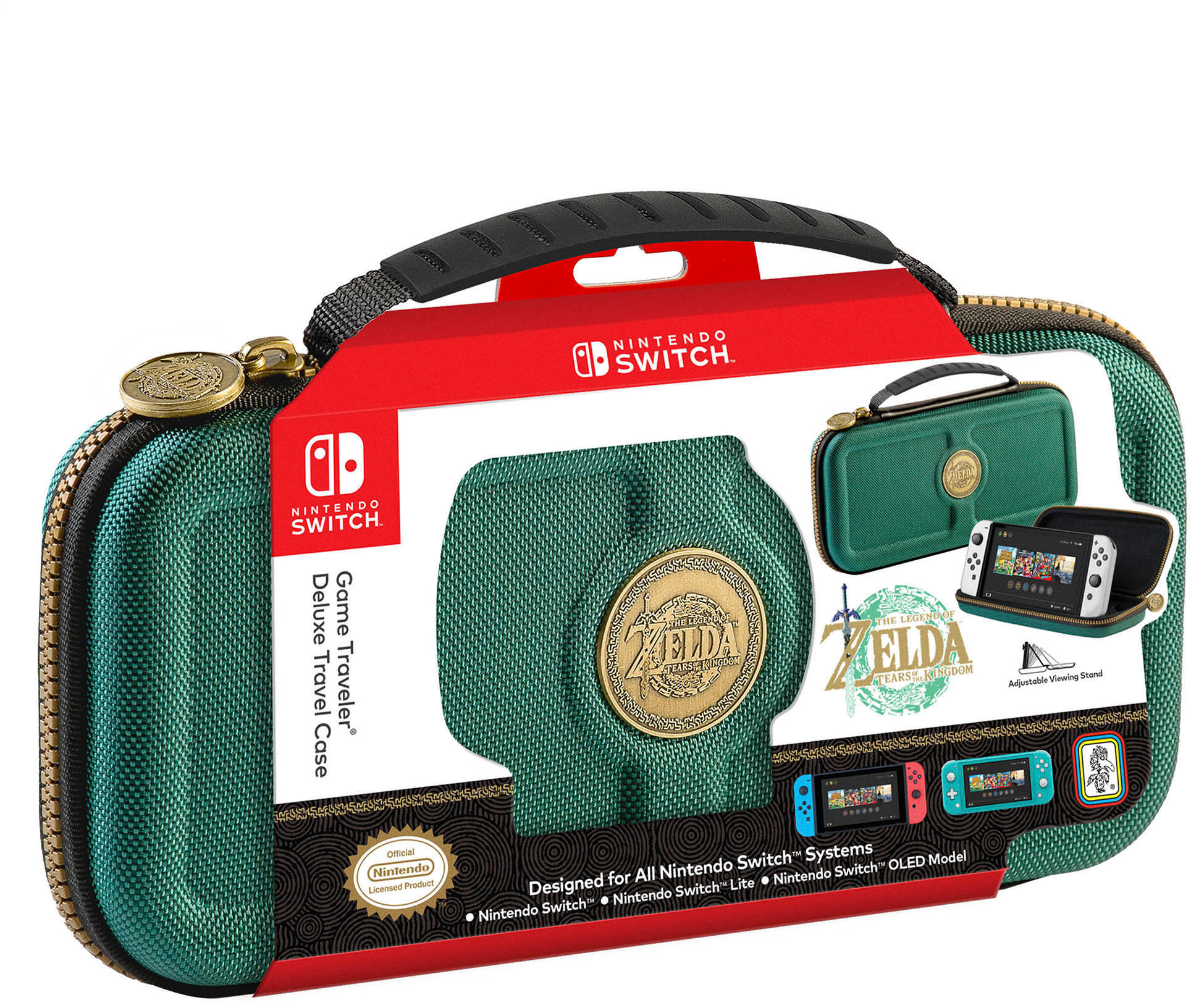 

RDS Industries - Tears of the Kingdom Game Traveler Deluxe Travel Case for Nintendo Switch - Green