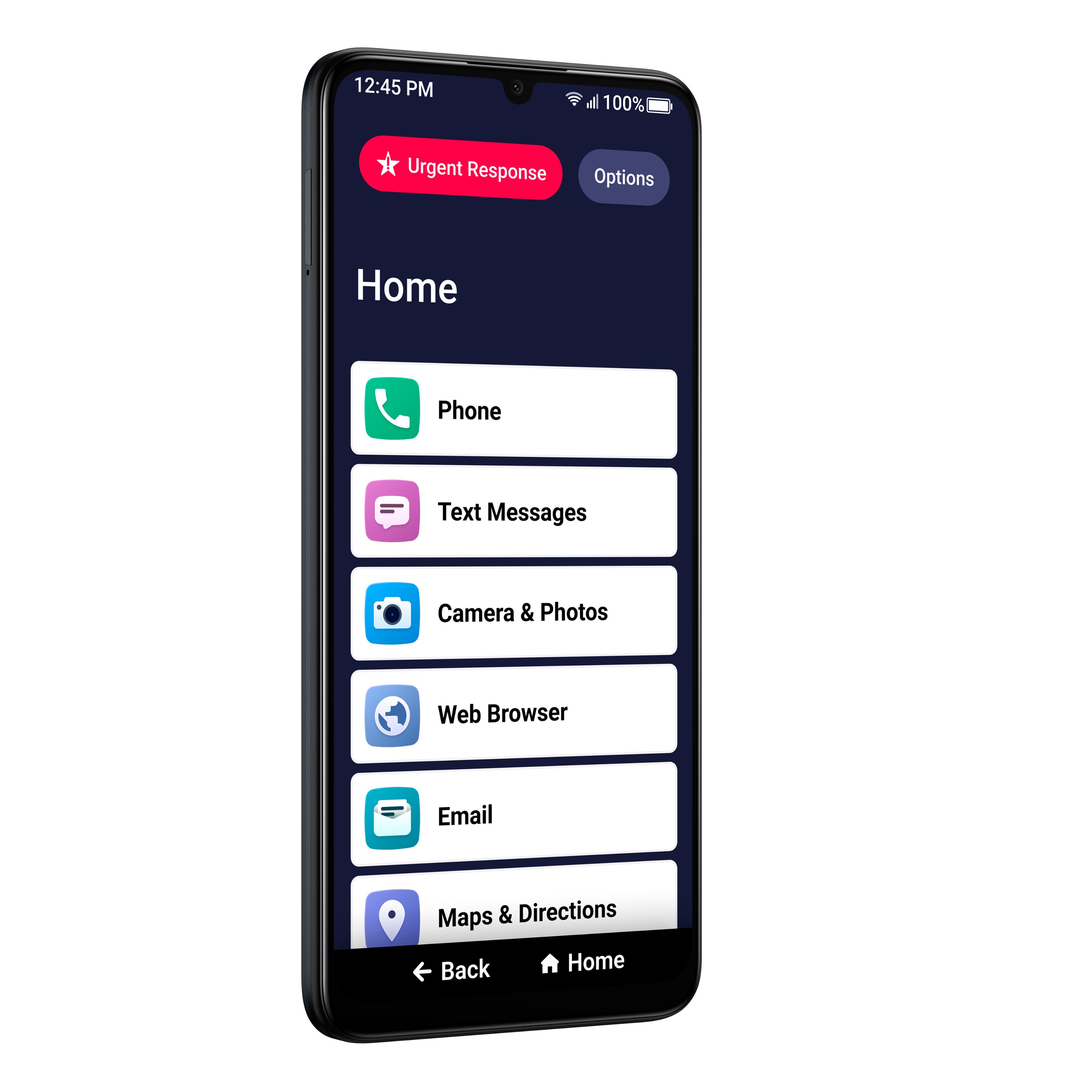Angle View: Lively™ - Jitterbug Smart4 Smartphone for Seniors - Black