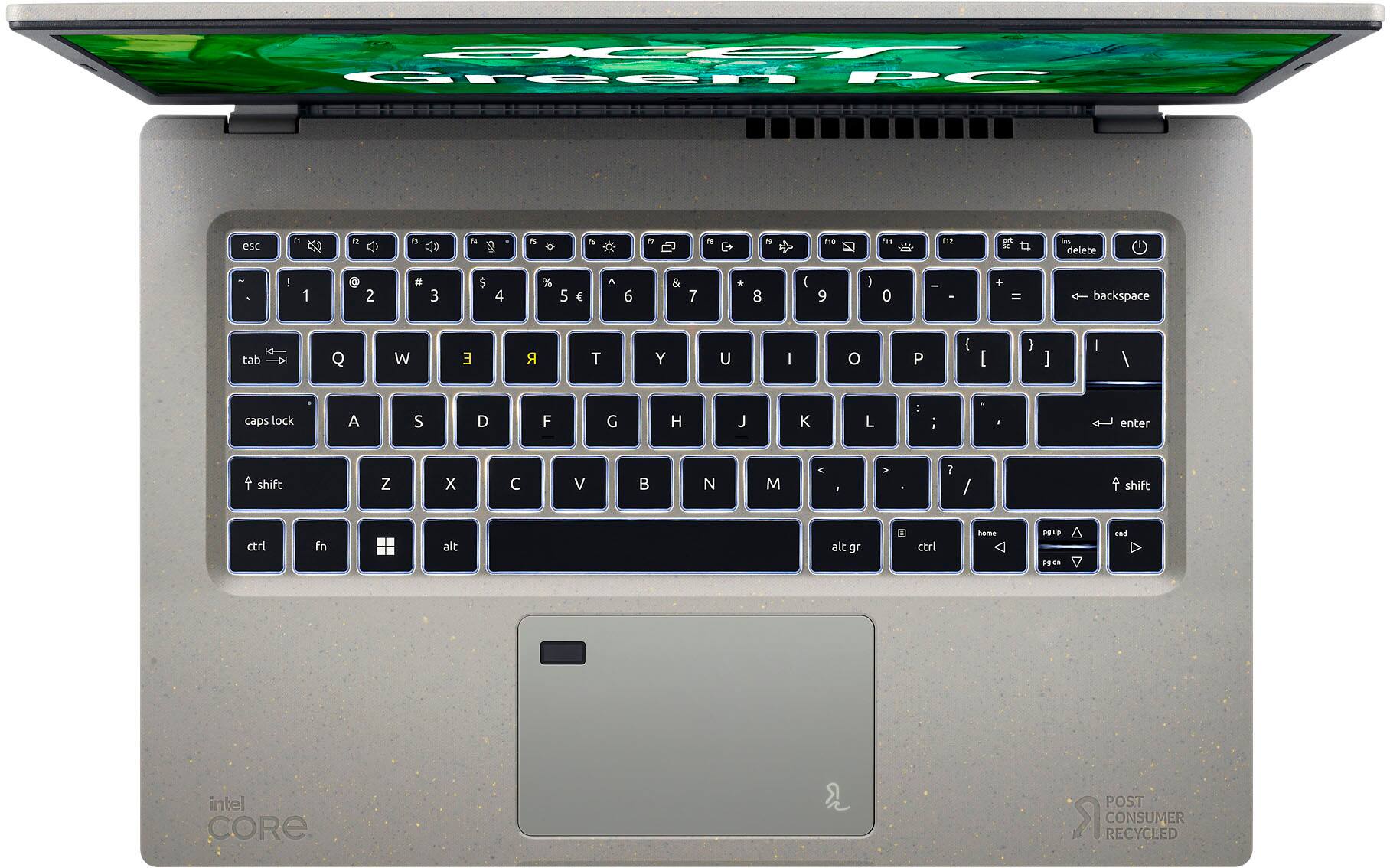 Alt View 4. Acer - Aspire Vero 14" FHD Laptop - Intel i5-1335U with 8GB Memory - 512GB SSD - Cobblestone Gray.