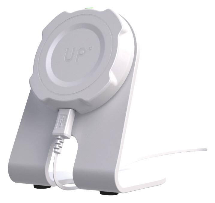 Front. Exelium - Wireless Desk Stand and Charger for Most Qi-Enabled Cell Phones - White.