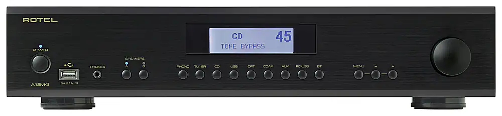 Rotel - A12MKII 60W 2-Ch Integrated Stereo Amplifier - Black