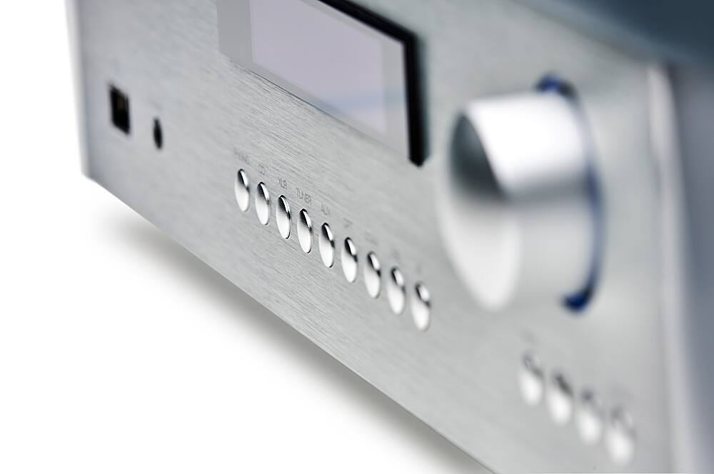 Angle. Rotel - RC-1572MKII Stereo Preamplifier - Silver.