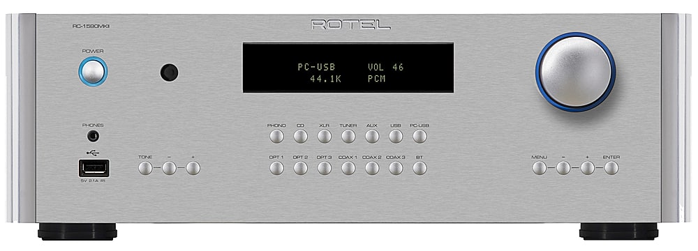 Rotel - RC-1590MKII Stereo Preamplifier - Silver - Front_Zoom