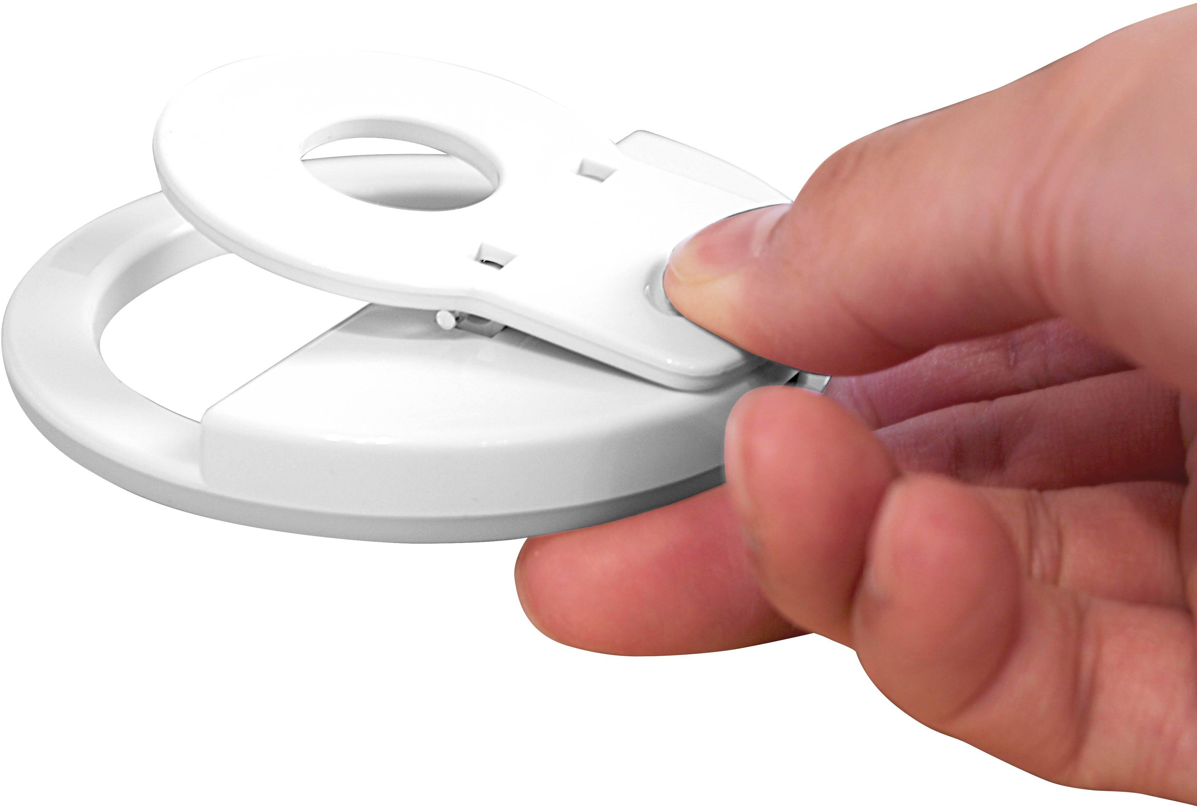 Alt View 12. Bower - Bower Clip-on LED Selfie Light with Built-in Rechargeable Battery and Multicolor Lighting Effects - White.