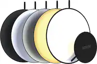 Angle. Bower - 42-Inch Collapsible Light Reflector Kit - Black.