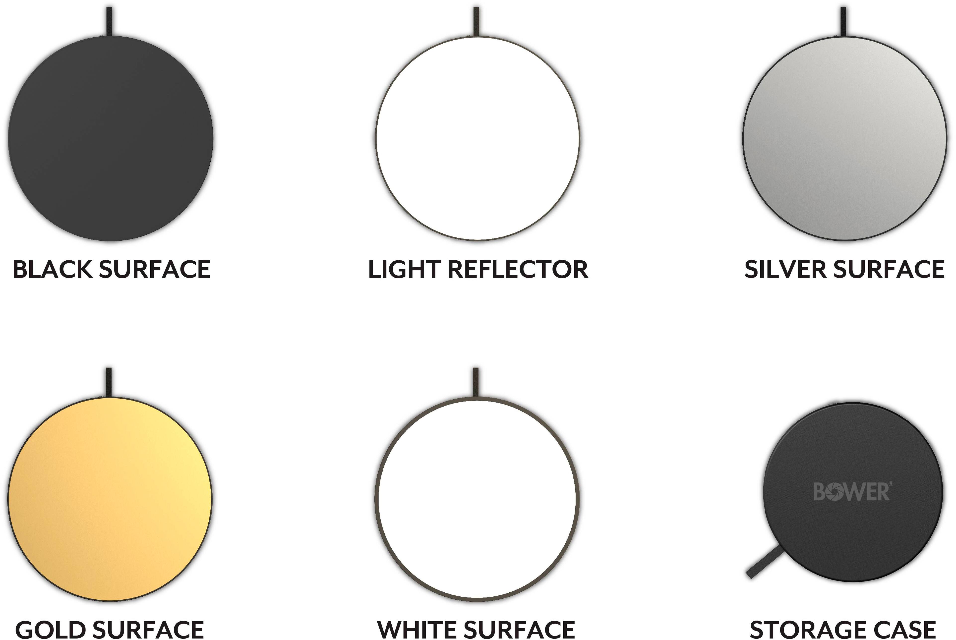 Alt View 11. Bower - 42-Inch Collapsible Light Reflector Kit - Black.