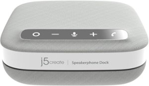 j5create - USB-C 4K Speakerphone Docking Station - Gray - Front_Zoom