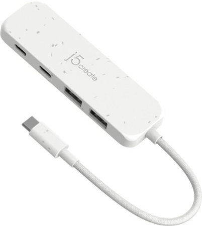 j5create - Eco-Friendly USB-C to Type-C & Type-A Gen2 4 Port Hub - White