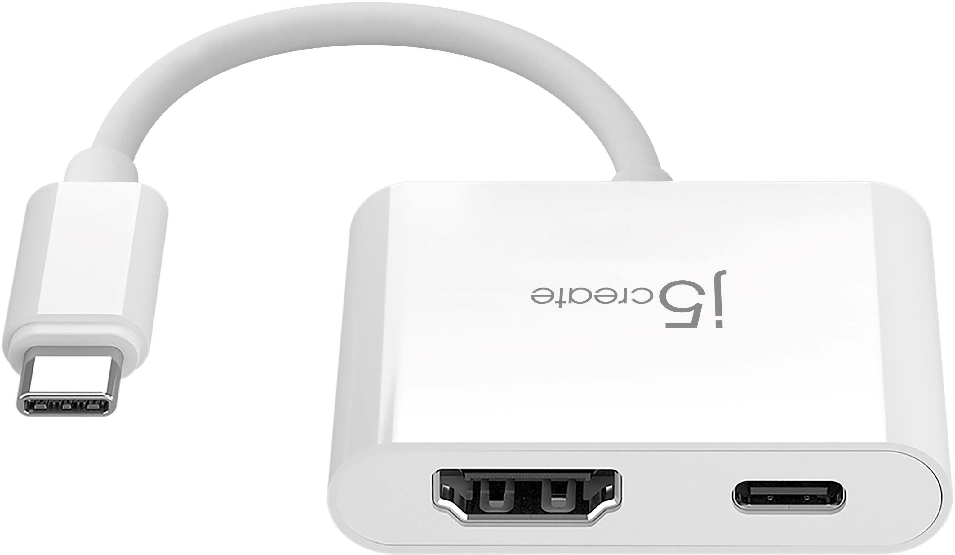 Angle. j5create - USB-C to 4K HDMI Adapter - White.