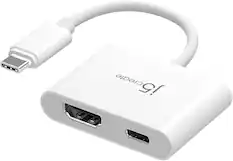 Front. j5create - USB-C to 4K HDMI Adapter - White.