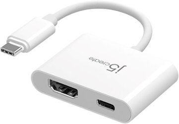 j5create - USB-C to 4K HDMI with Power Delivery  Adapter - White - Front_Zoom