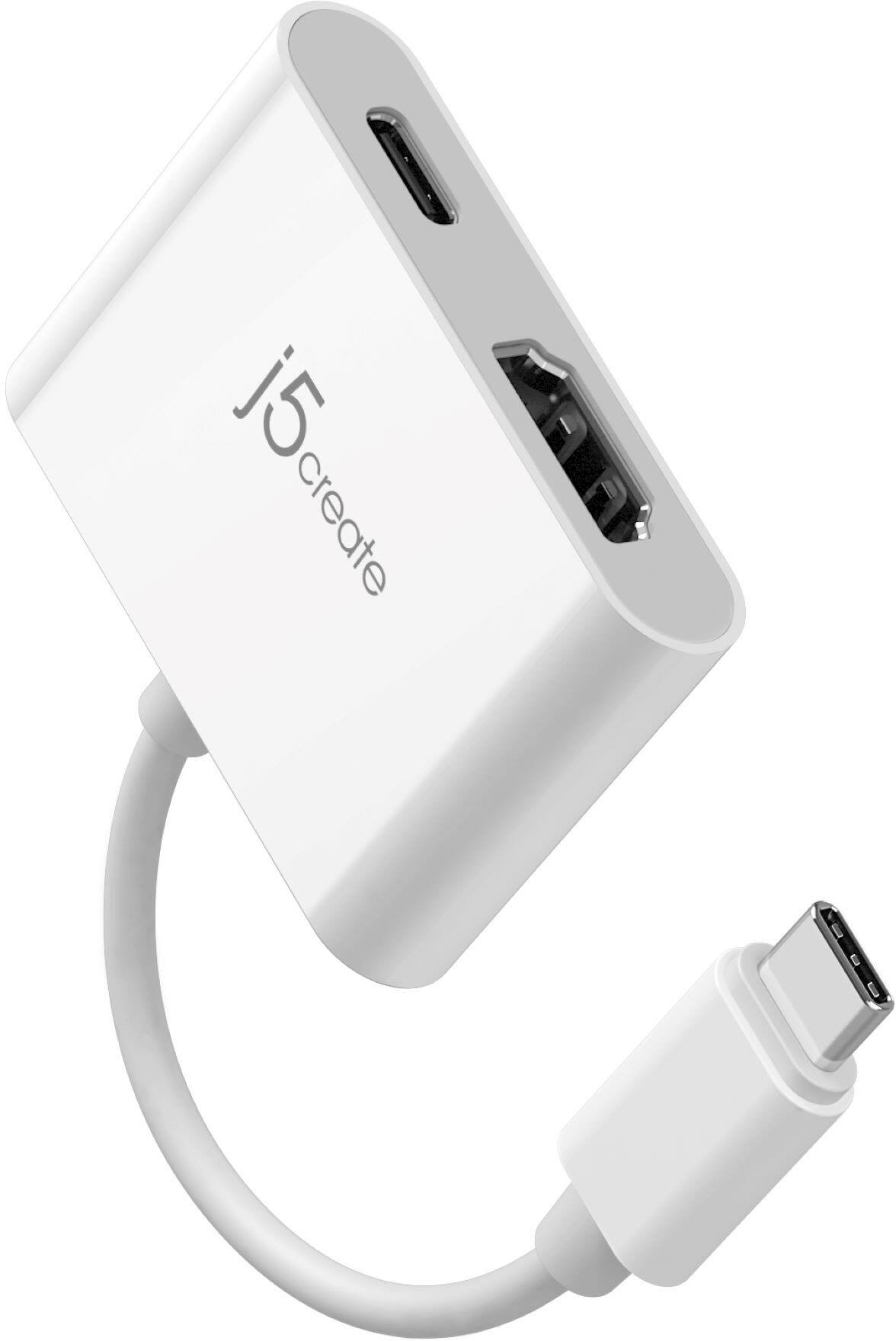 Alt View 1. j5create - USB-C to 4K HDMI Adapter - White.