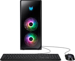 Acer - Predator Orion 5000 Gaming Desktop- Intel Core i7-13700F-32GB Memory- NVIDIA GeForce RTX 4070 - 1TB Gen 4 SSD - Black - Front_Zoom