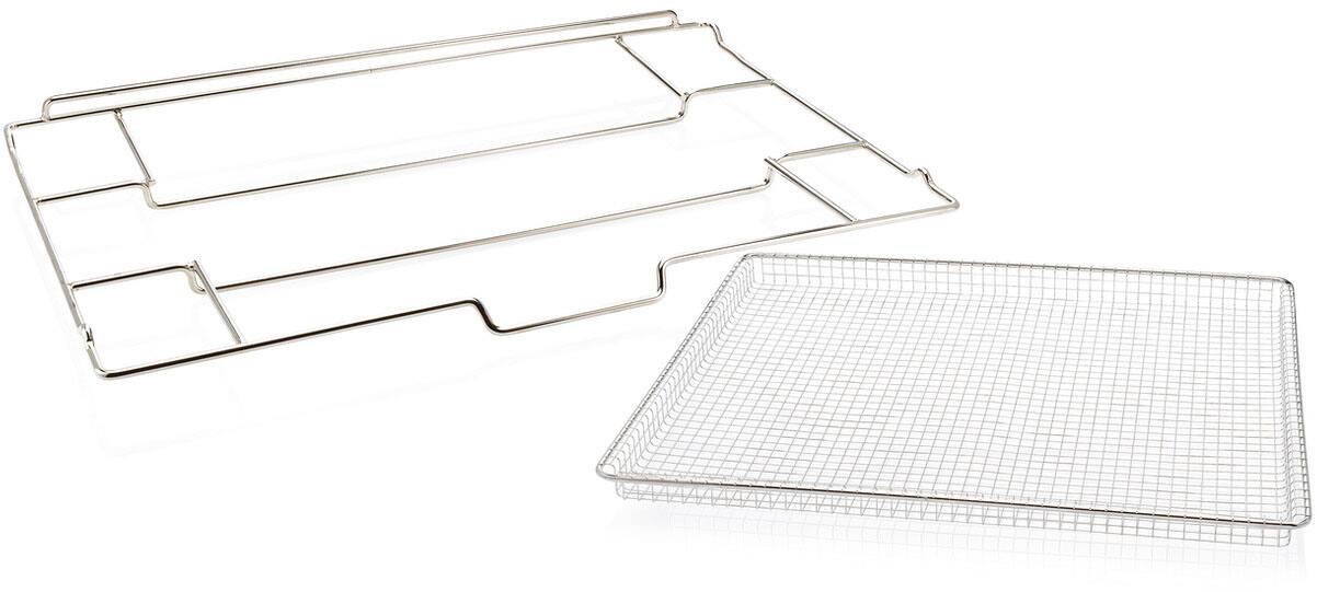 Angle. Frigidaire - ReadyCook 30" Air Fry Tray for Select Frigidaire Ranges and Wall Ovens - Silver.