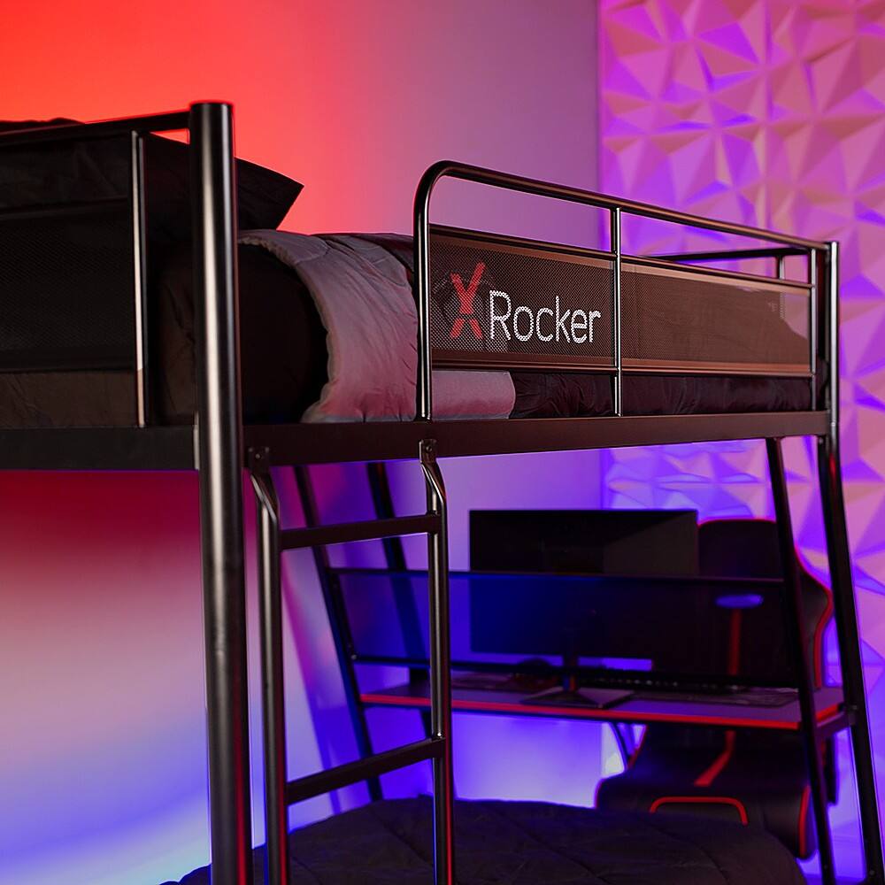 X Rocker Armada Twin over Twin Gaming Bunk Bed with BuiltIn Gaming