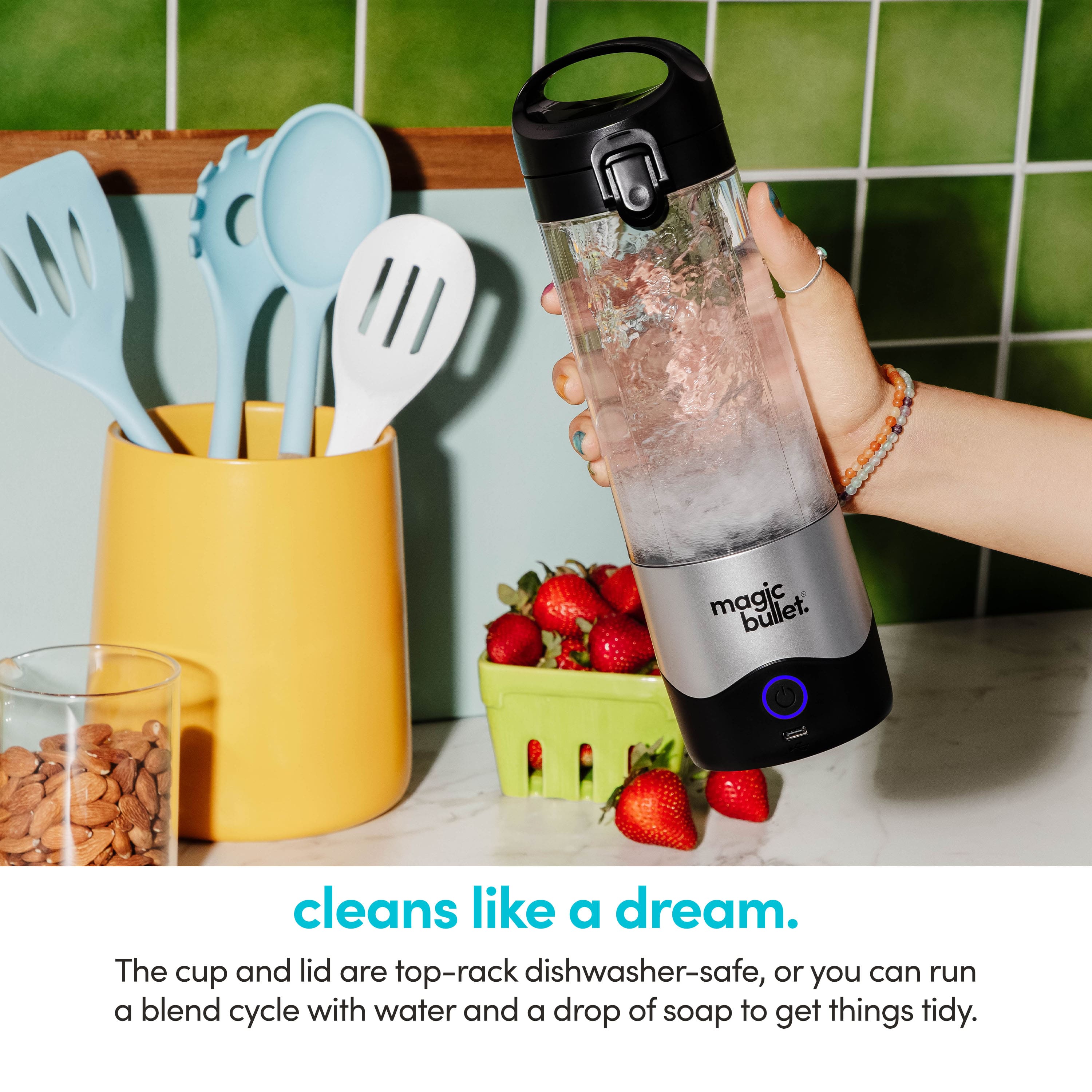 Alt View 15. Magic Bullet - Portable Blender - MBPB50100 - Silver.