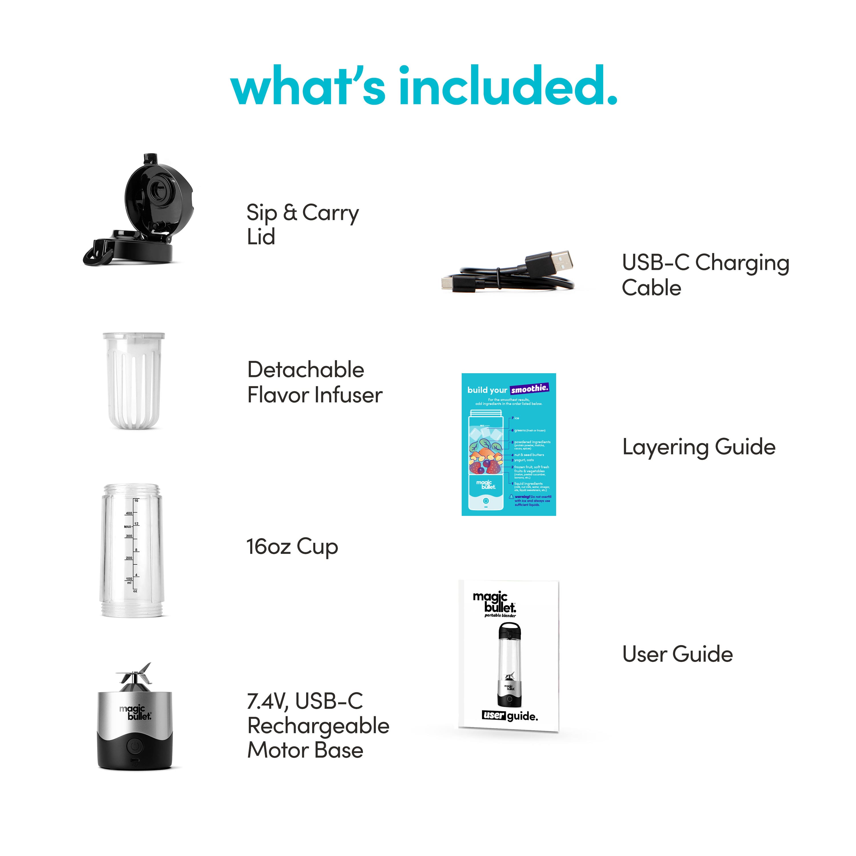 Alt View 16. Magic Bullet - Portable Blender - MBPB50100 - Silver.