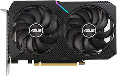 Front. ASUS - NVIDIA GeForce RTX 3060 Dual Overclock 12GB GDDR6 PCI Express 4.0 Graphics Card - Black.
