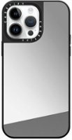 CASETiFY - Mirror Case with MagSafe for Apple iPhone 14 Pro Max - Silver with Black Bumper - Front_Zoom