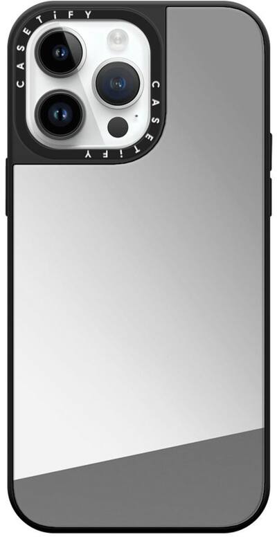 CASETiFY Mirror Case with MagSafe for Apple iPhone 14 Pro Max Silver with Black Bumper CTF-12692439-16004770 - Best Buy CASETiFY Mirror Case with MagSafe for Apple iPhone 14 Pro Max Silver with Black Bumper CTF-12692439-16004770 - Best Buy