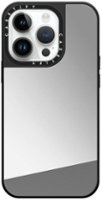 CASETiFY - Mirror Case with MagSafe for Apple iPhone 14 Pro - Silver with Black Bumper - Front_Zoom