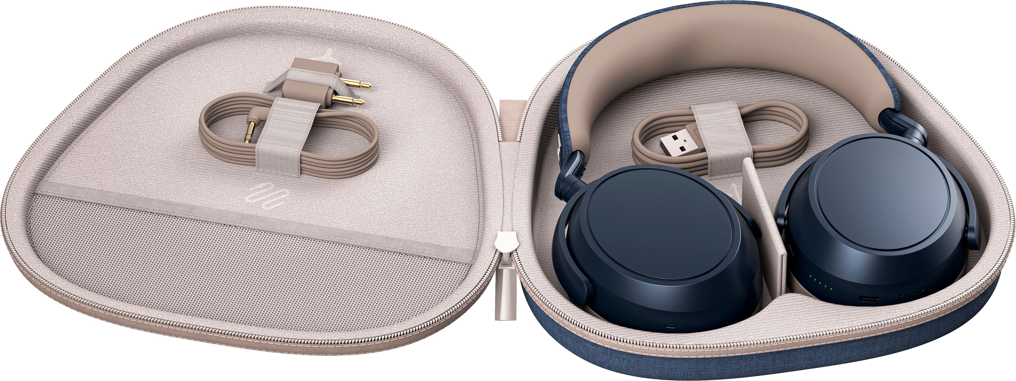 Alt View 14. Sennheiser - Momentum 4 Wireless Adaptive Noise-Canceling Over-The-Ear Headphones - Denim.